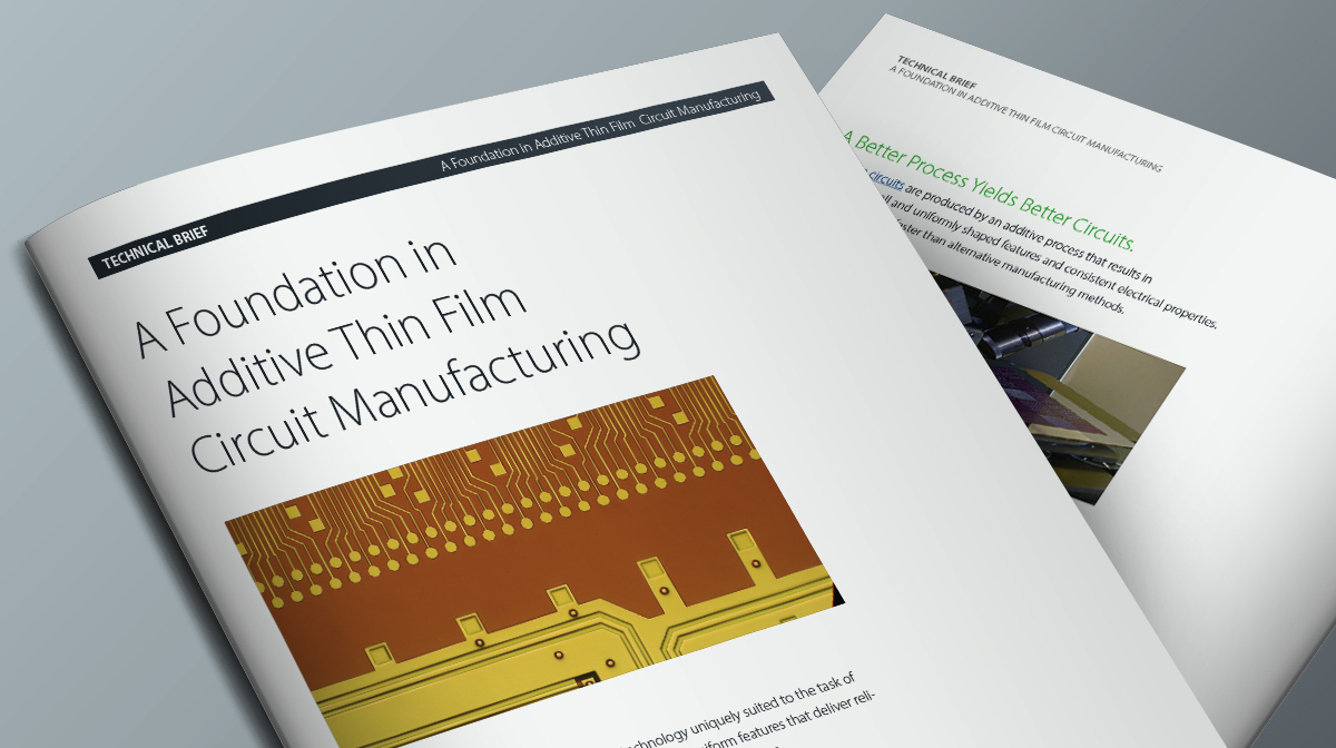 A Foundation in Thin Film Circuit Manufacturing